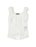 ugly-shadow-ss-25-check-shirring-blouse(white)