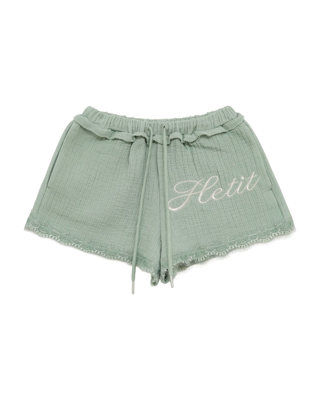 hetit-fw-26-cotton-quilted-lace-shorts-mint-mint-s
