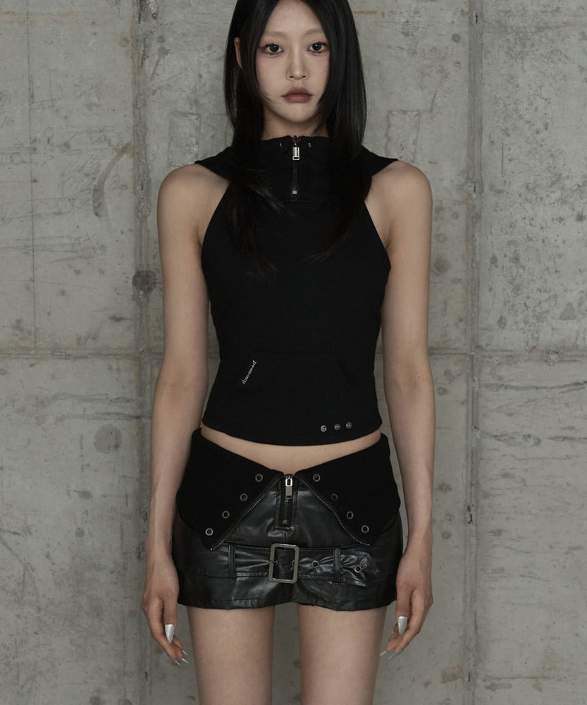 etre-au-sommet-ss-26-zipper-halter-turtleneck-point-pocket-hoodie-black-black-s