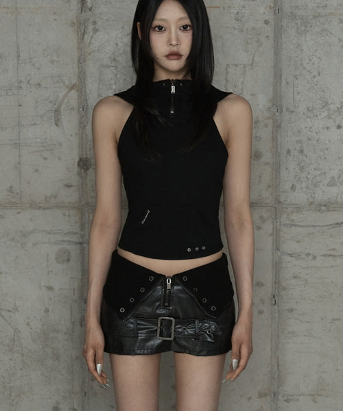 etre-au-sommet-ss-26-zipper-halter-turtleneck-point-pocket-hoodie-black-black-s
