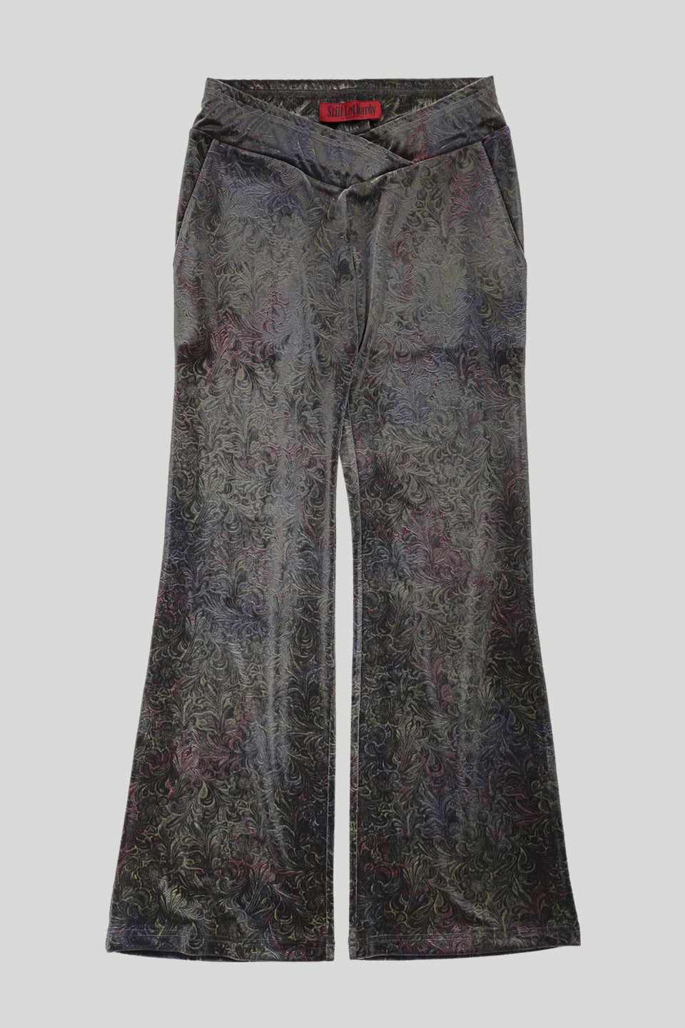still-lethardy-fw-26-v-waist-velvet-flared-pants-grey-grey-s