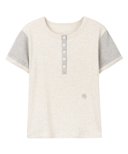 dandel-ss-26-dd-mixed-pattern-henley-neck-tee-st-grey-st-gray-s