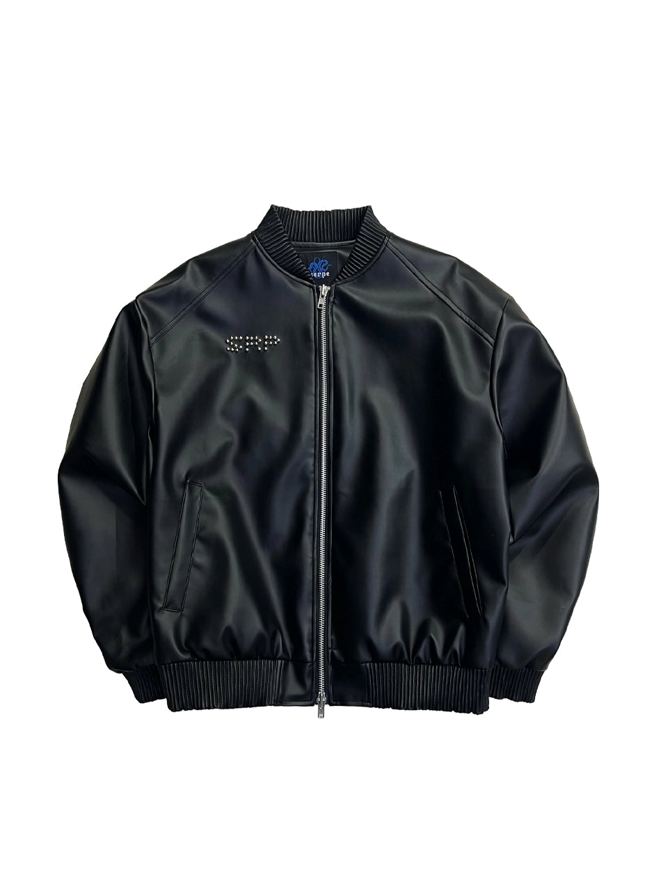 sserpe-fw-25-flame-stars-stud-bomber-vegan-leather-jacket-black-s