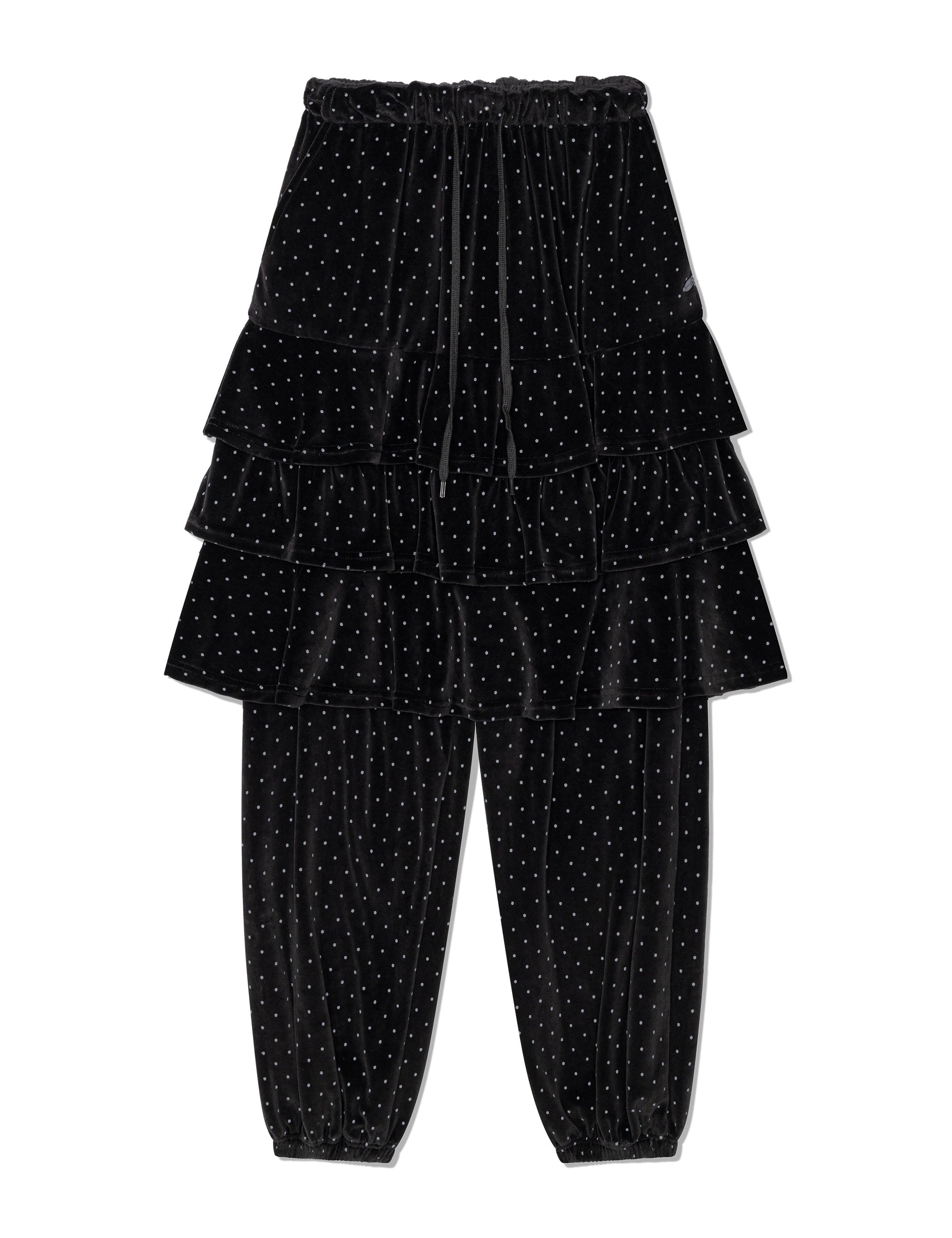 ugly-shadow-fw-25-dot-velvet-cancan-midi-skirt-pants-black-black-s