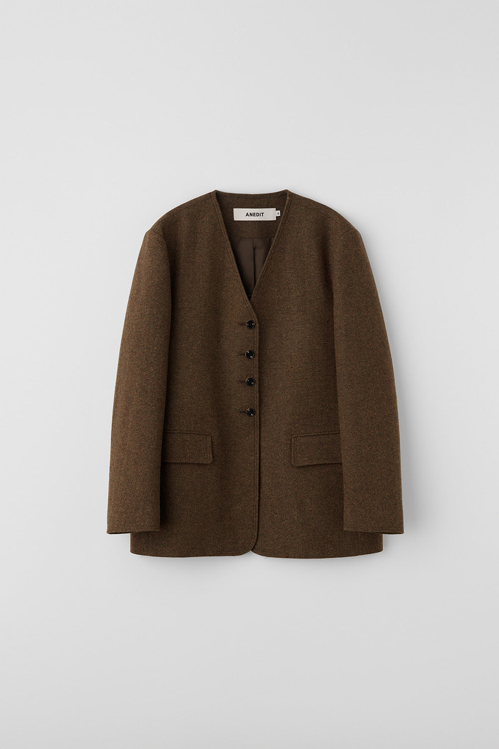 anedit-fw-26-wool-vneck-collarless-jacket-maroon-black-s