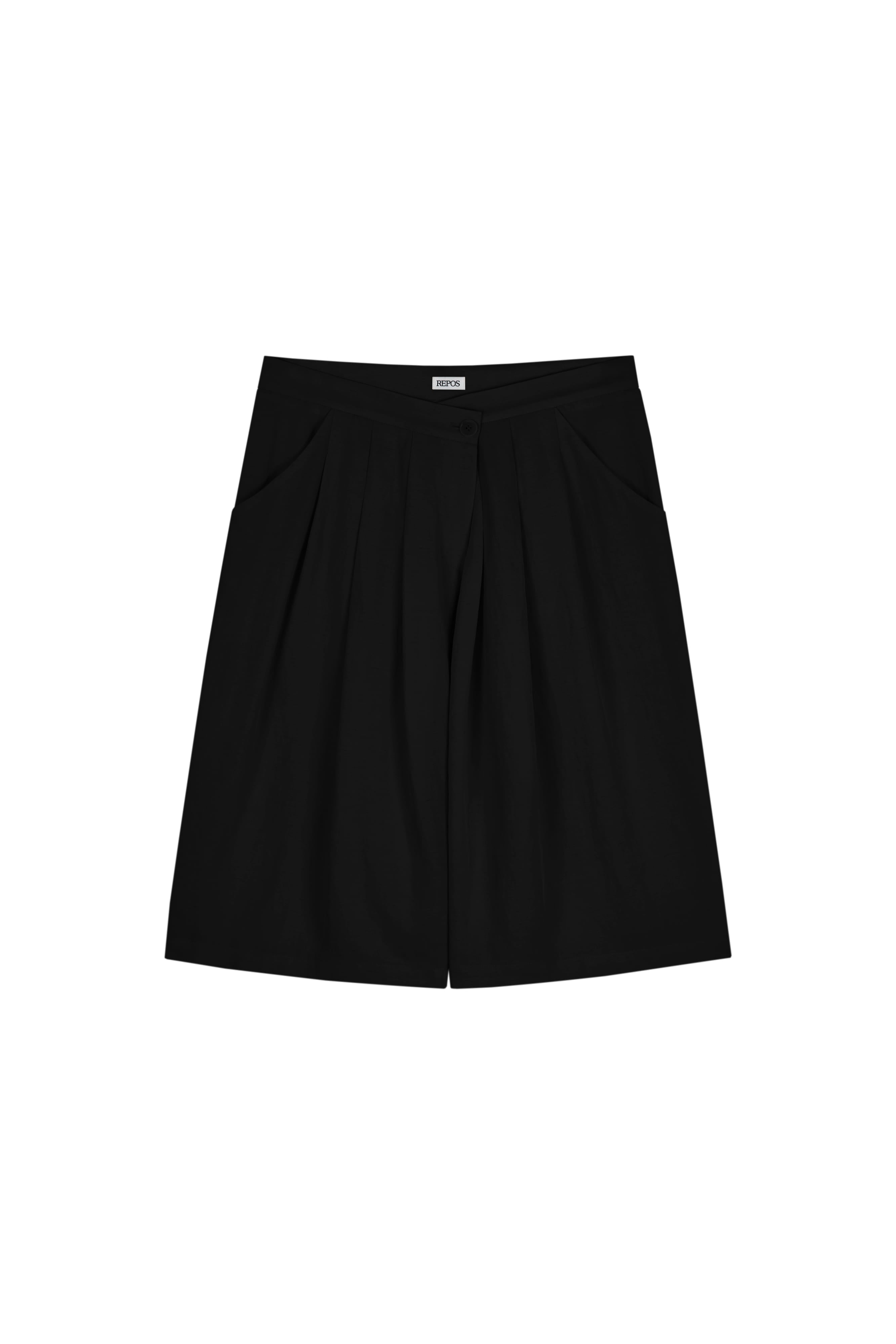 repos-fw-26-wrap-two-tuck-half-pants-black-black-black-s