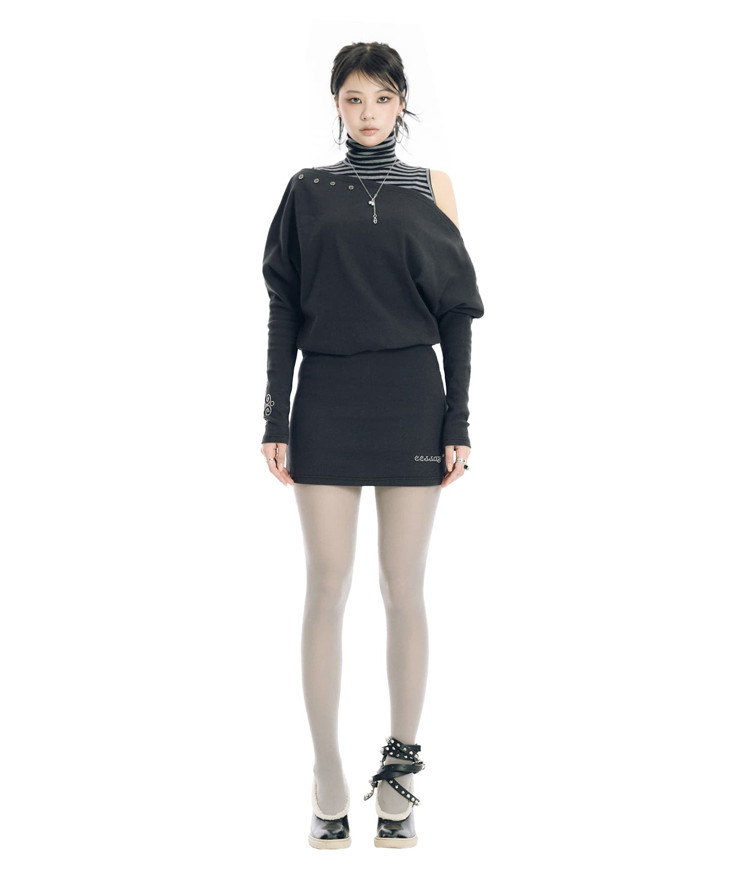 eessay-ss-26-off-shoulder-button-mini-dress-black-black-s