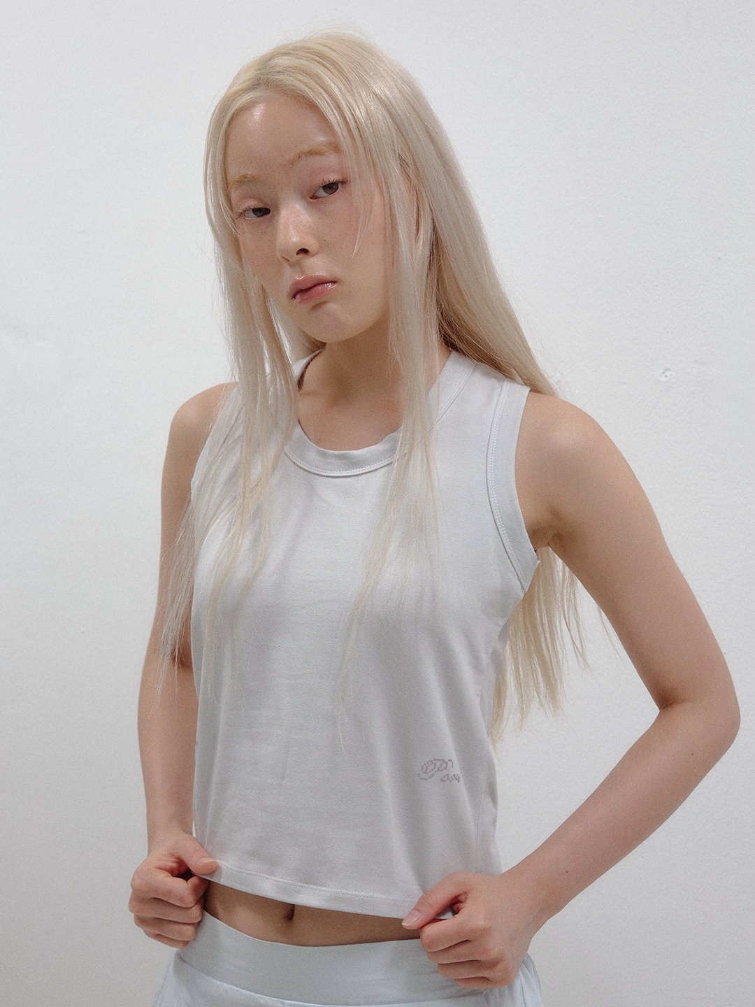 [PORICO] PASTEL SLEEVELESS_GREY