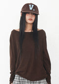 vaca-fw-25-brown-stud-tencel-wool-blend-knit-tee-brown-s