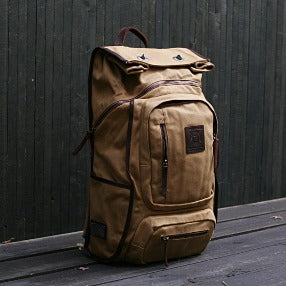 builford laptop backpack Builford Roll Top Safari Backpack-Brush Brown