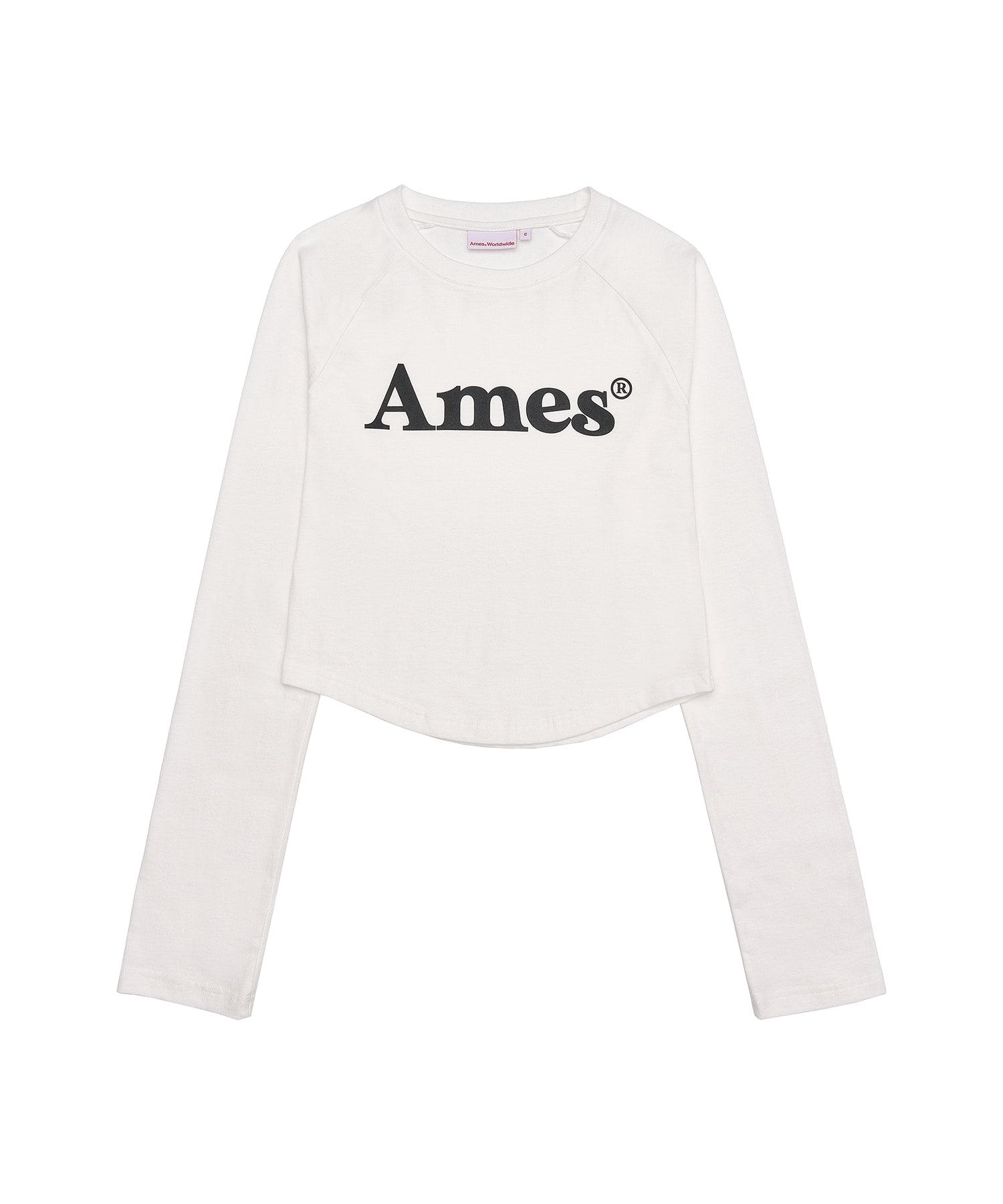 ames-worldwide-fw-25-basic-logo-longsleeve-tee-white-white-s