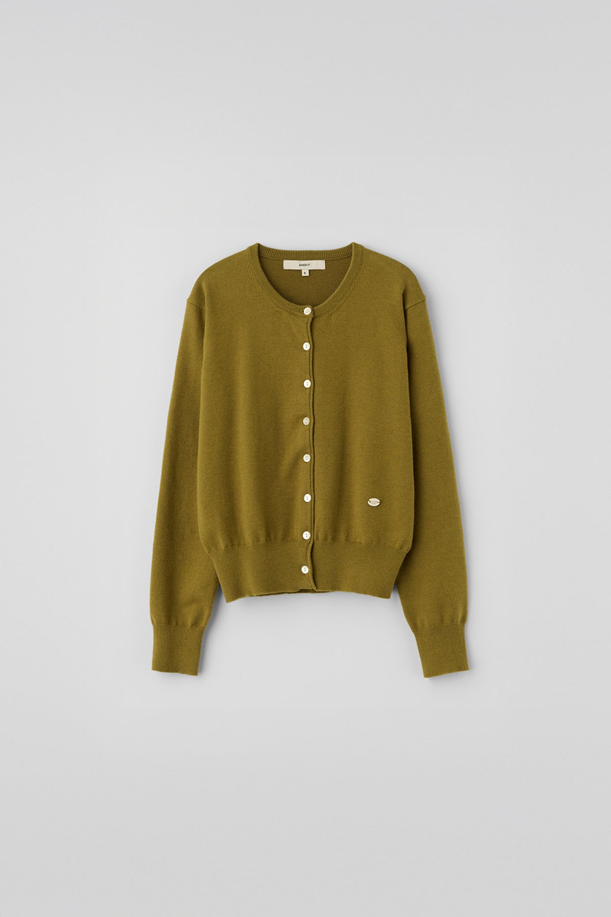 anedit-fw-26-stitch-point-wool-cardigan-olive-black-s