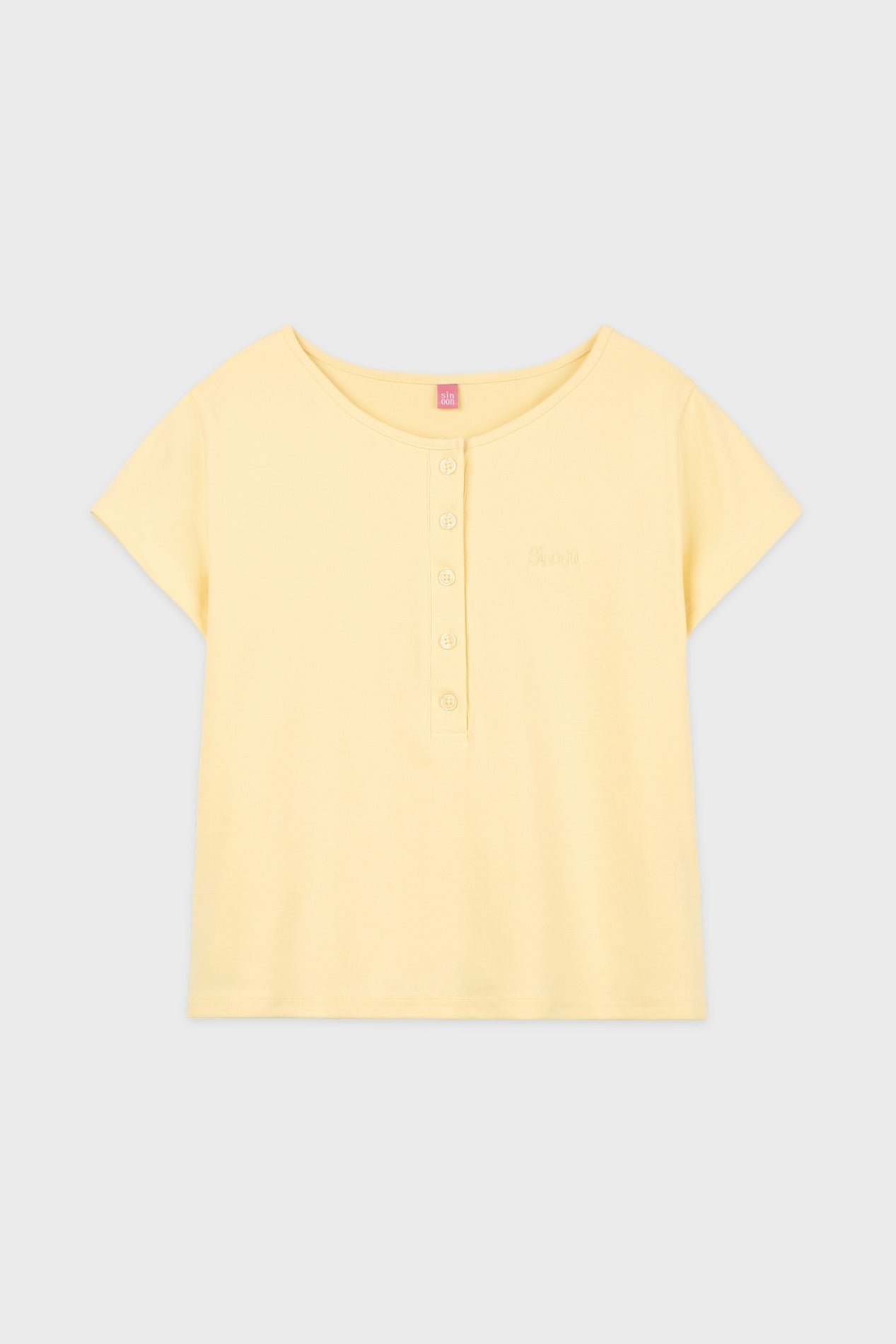 sinoon-ss-26-sn-henley-neck-cap-sleeved-t-shirt-cream-yellow-cream-yellow-s