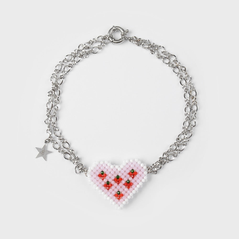 eireve-ss-25-milky-strawberry-heart-choker-necklace