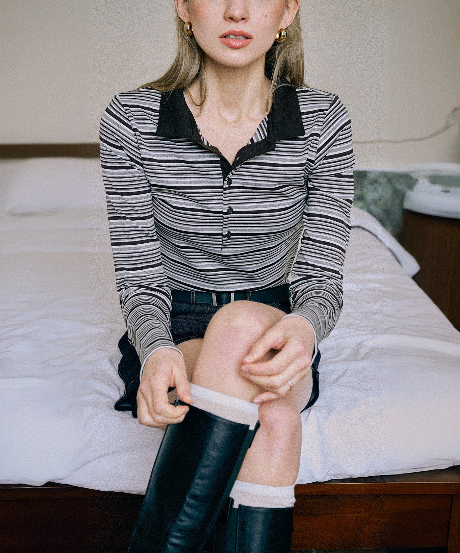 dear-me-ss-25-multi-stripe-piqu?-tshirt-(brown)