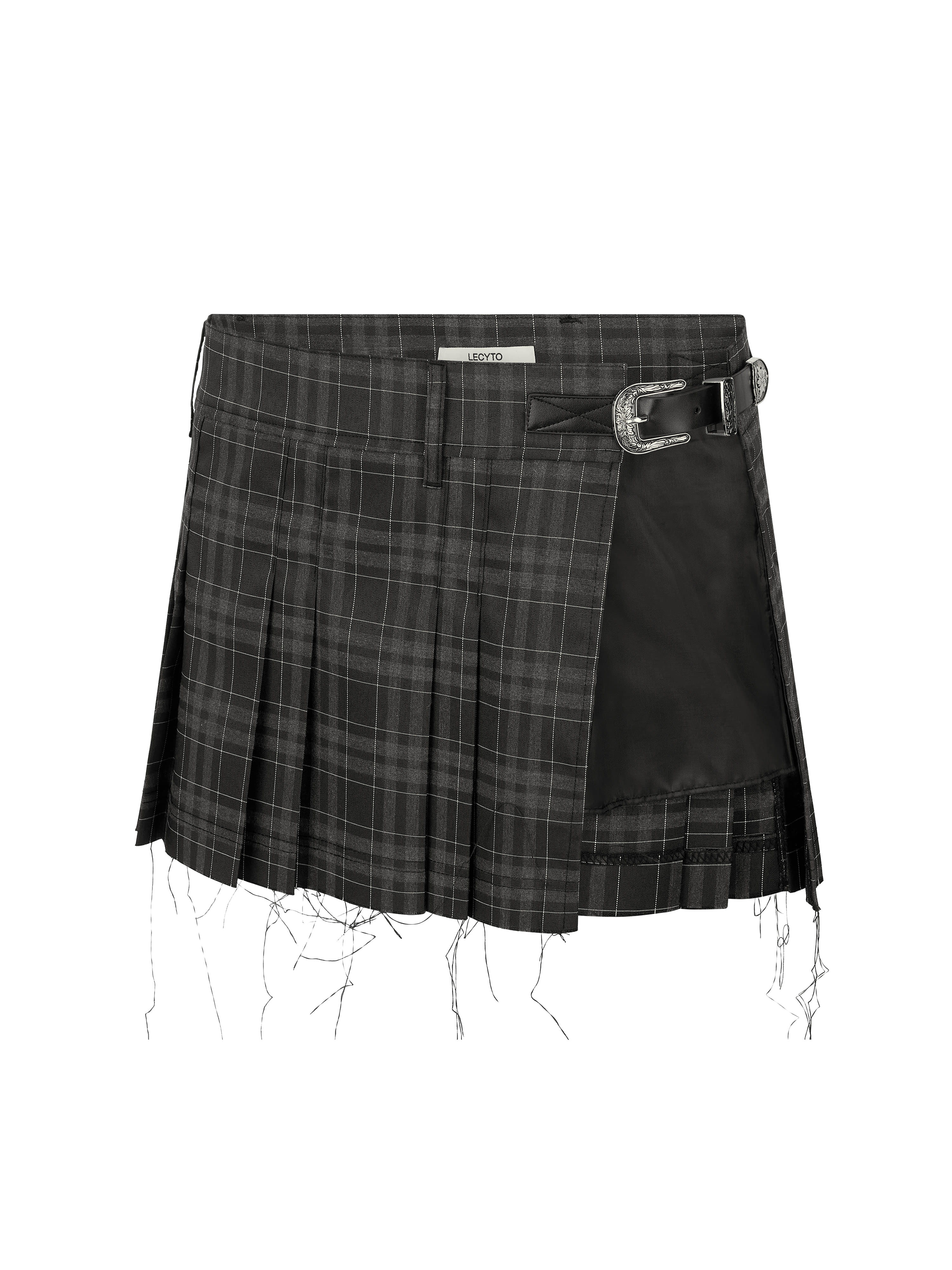 lecyto-ss-25-layered-short-check-skirt-charcoal-charcoal-s