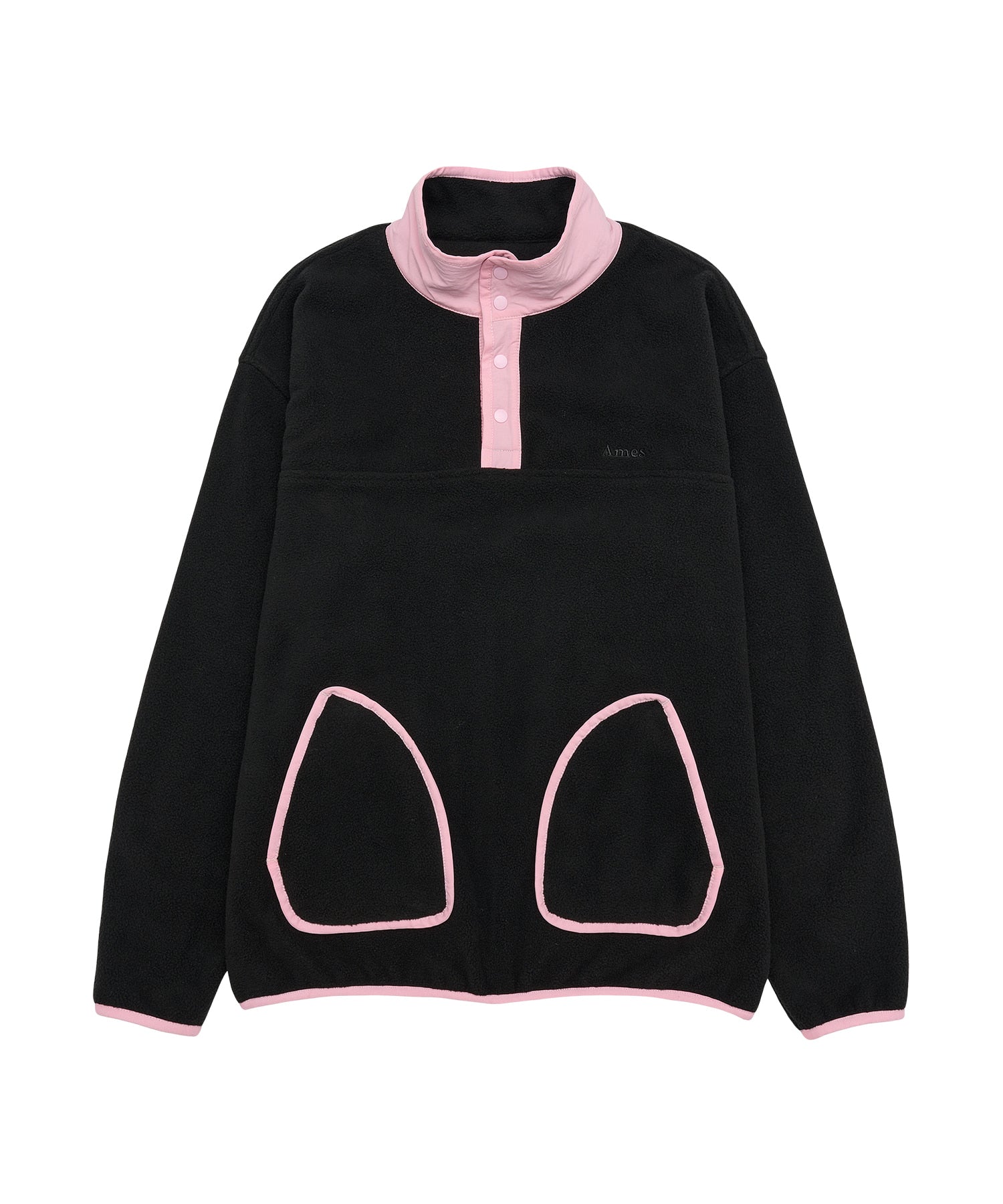 ames-worldwide-fw-25-fleece-anorak-black-black-s