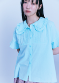 GUWOLSIBIL Bohemian accordion shirt mint