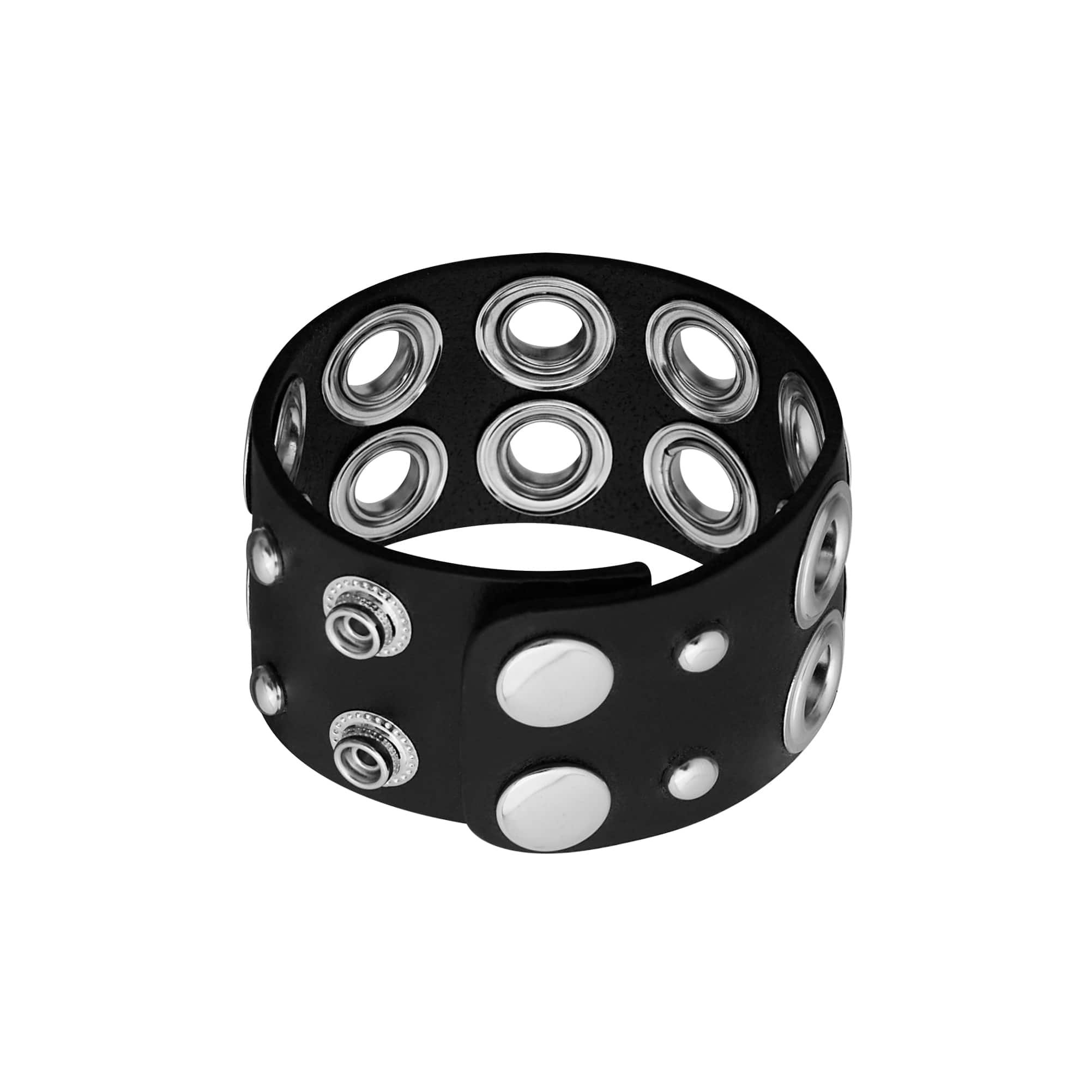 everybirthday-fw-25-eyelet-leather-bracelet-black-black-s