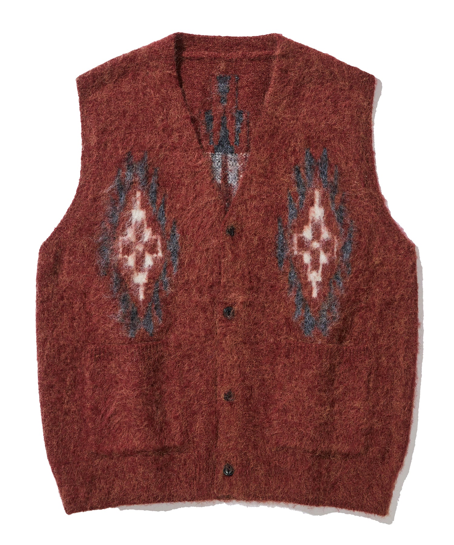 knd-ss-26-chimayo-pattern-brushed-knit-vest-brick-black-s