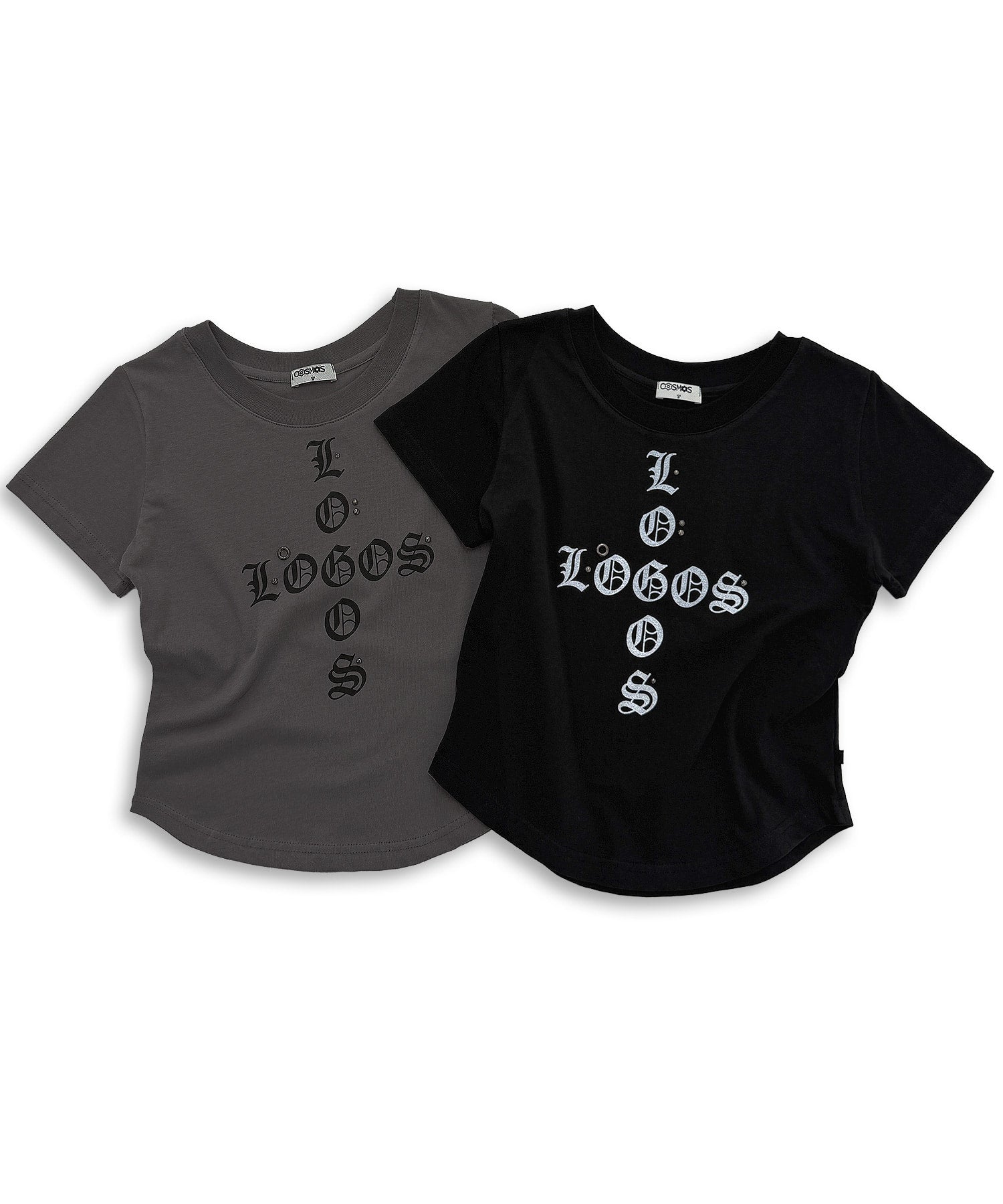 plasmasphere-ss-26-logic-gothic-lettering-studded-semi-cropped-short-sleeve-t-shirt-2color-dark-grey-s