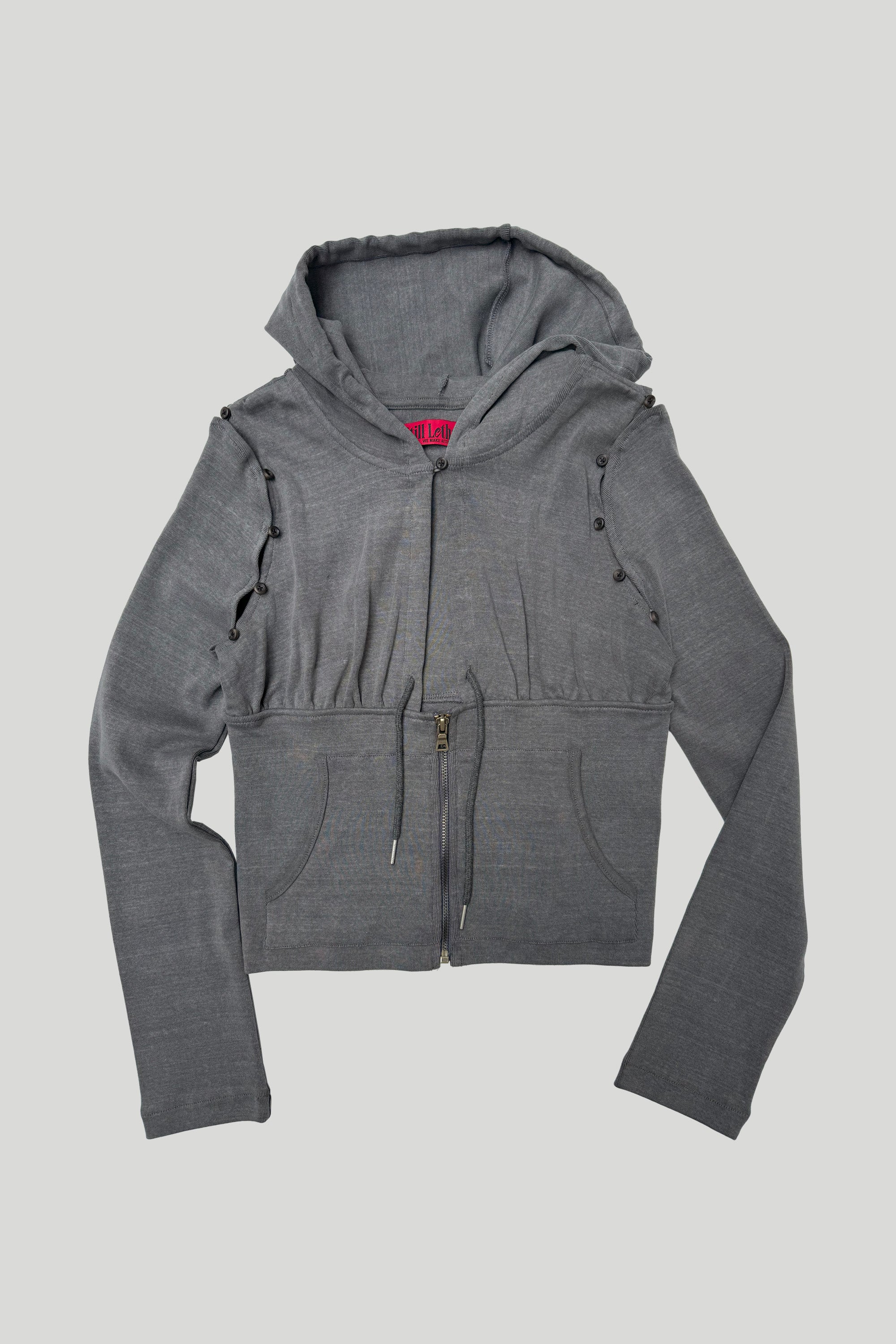 still-lethardy-ss-25-sleeveoff-shirring-hoodie