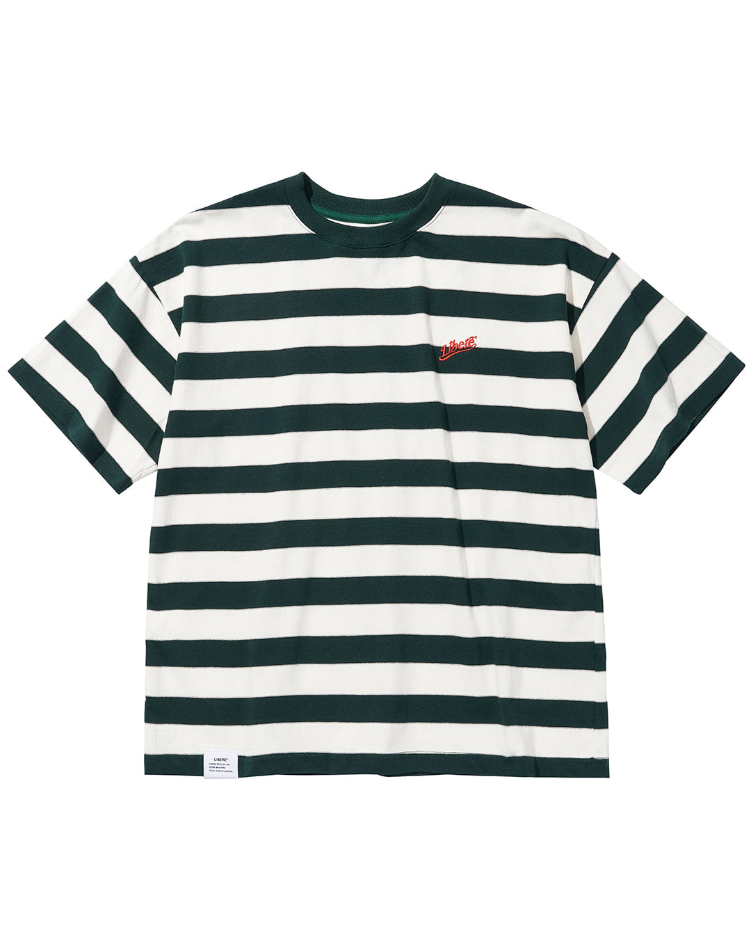 libere-ss-26-logo-border-t-shirt-green-green-s