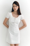moilly-ss-25-shirring-mini-dress-white