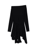 uglyshadow-fw-26-ruched-boat-long-tee-black-s