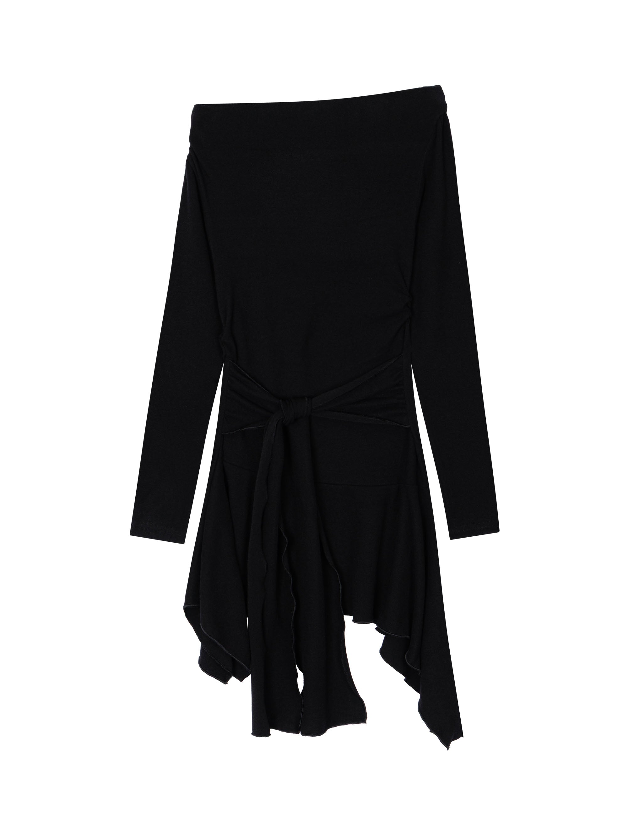 uglyshadow-fw-26-ruched-boat-long-tee-black-s