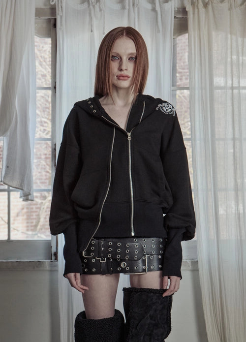 piarche-fw-25-unbal-hood-zip-up-black-s