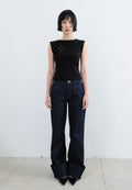 sealot-ss-26-fold-hem-semi-flare-jean-indigo-indigo-s