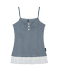 ugly-shadow-ss-25-checkered-lace-sleeveless(navy)