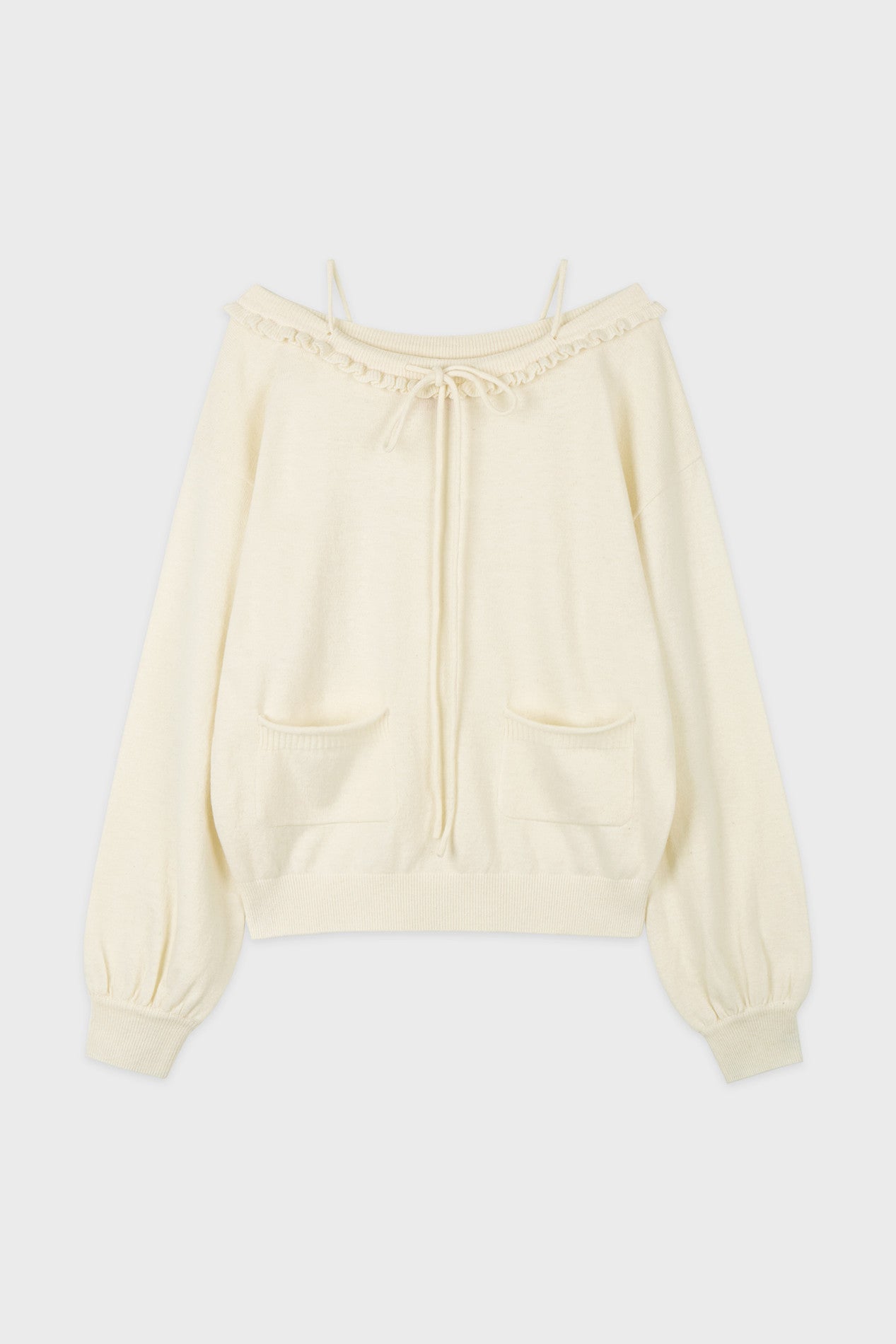 sinoon-ss-26-ruffle-lace-up-boatneck-knit-ivory-ivory-s