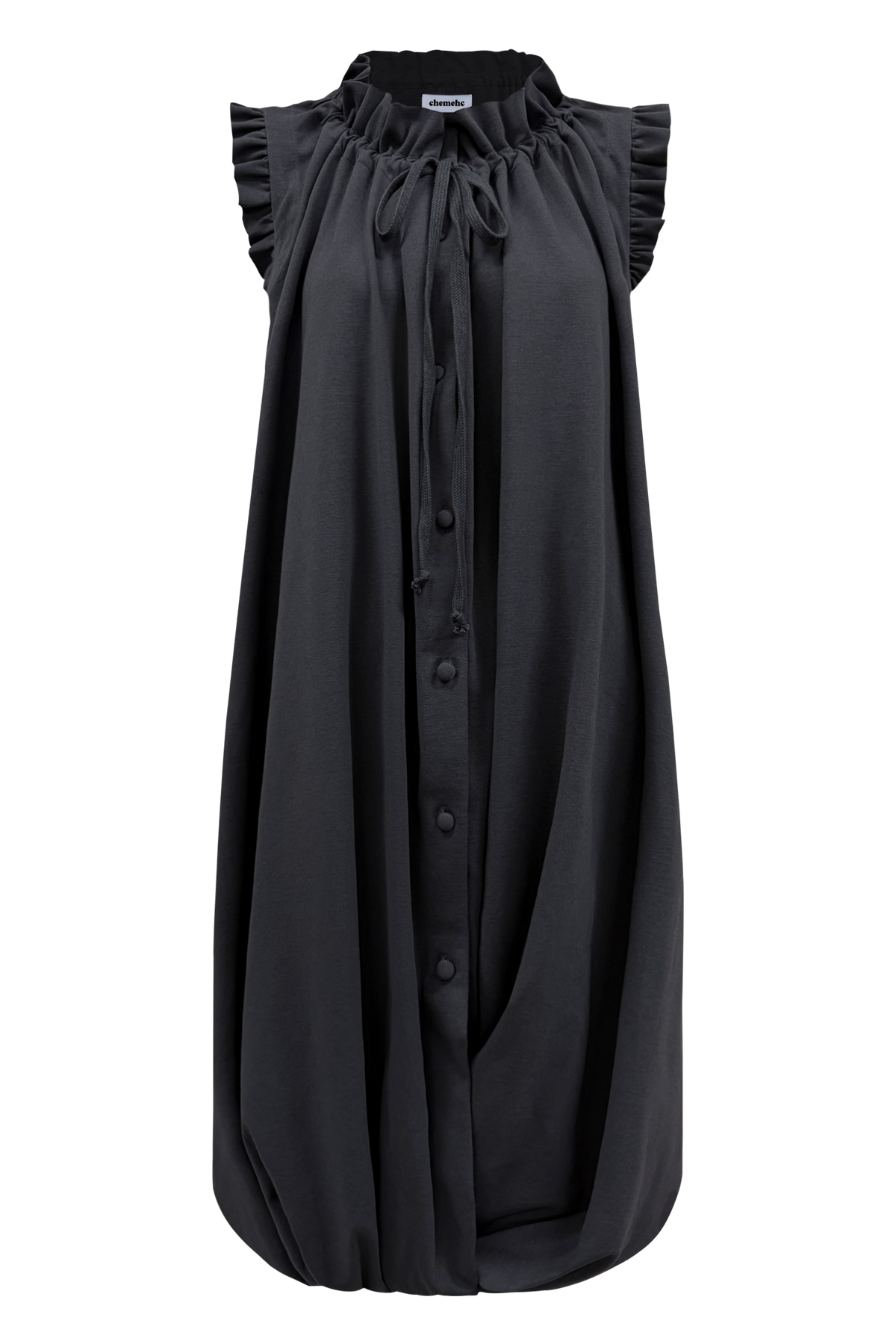 chemehc-fw-26-shirred-blouse-dress-navy-navy-s