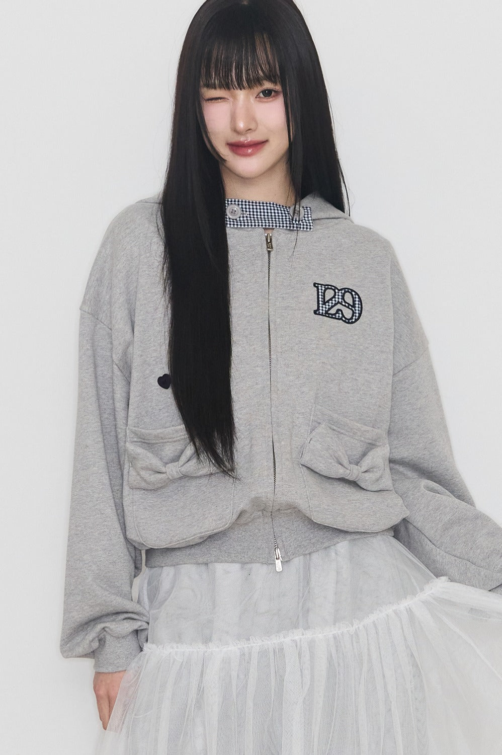 illigo-ss-26-checker-bow-pocket-hooded-zip-up-melange-melange-s