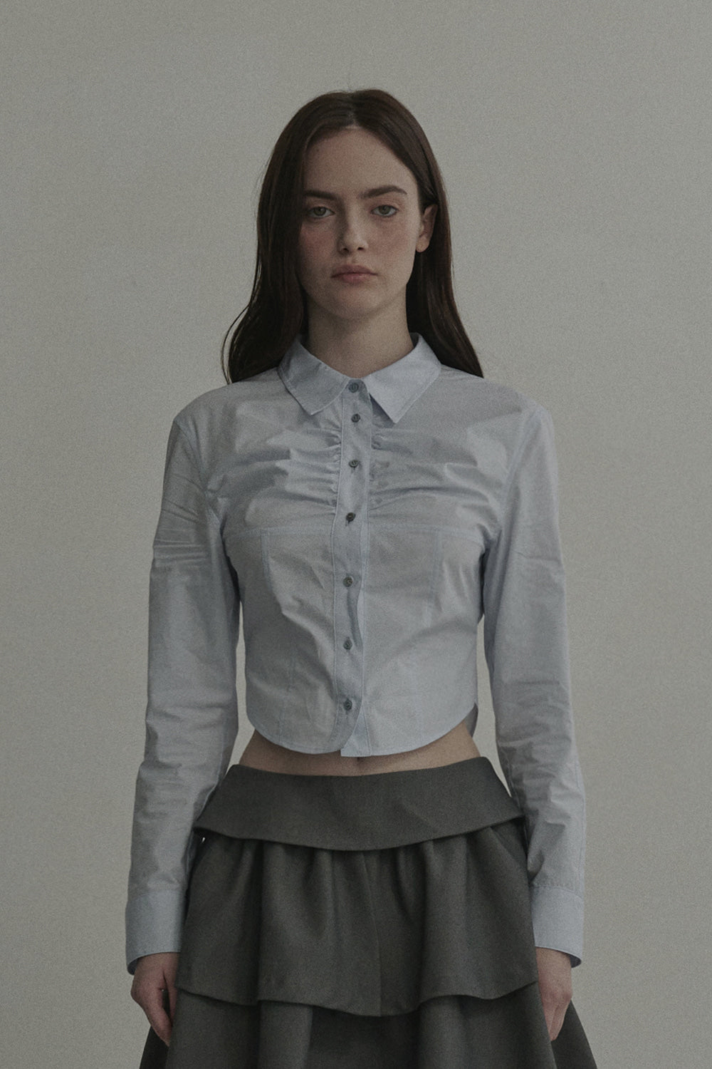 mausoleum-ss-25-shell-shirring-slim-fit-shirtsky-blue