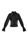 darling-you-are-bad-fw-25-satin-mix-corset-shirt-black-stripe-black-stripe-s