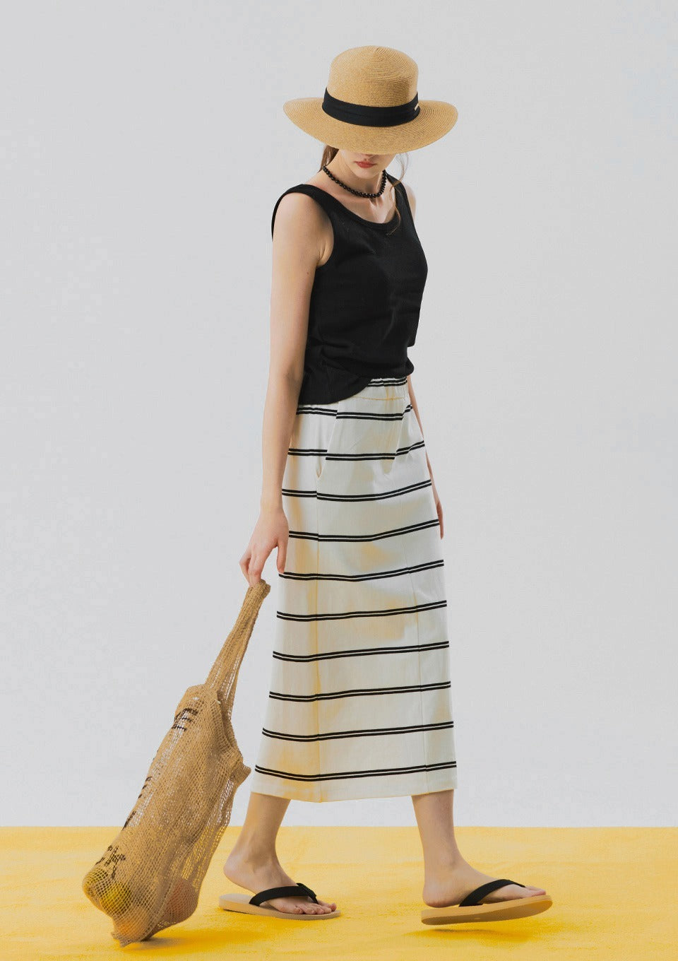 opendoorstudio-ss-25-stripe-cotton-long-skirt-ivory