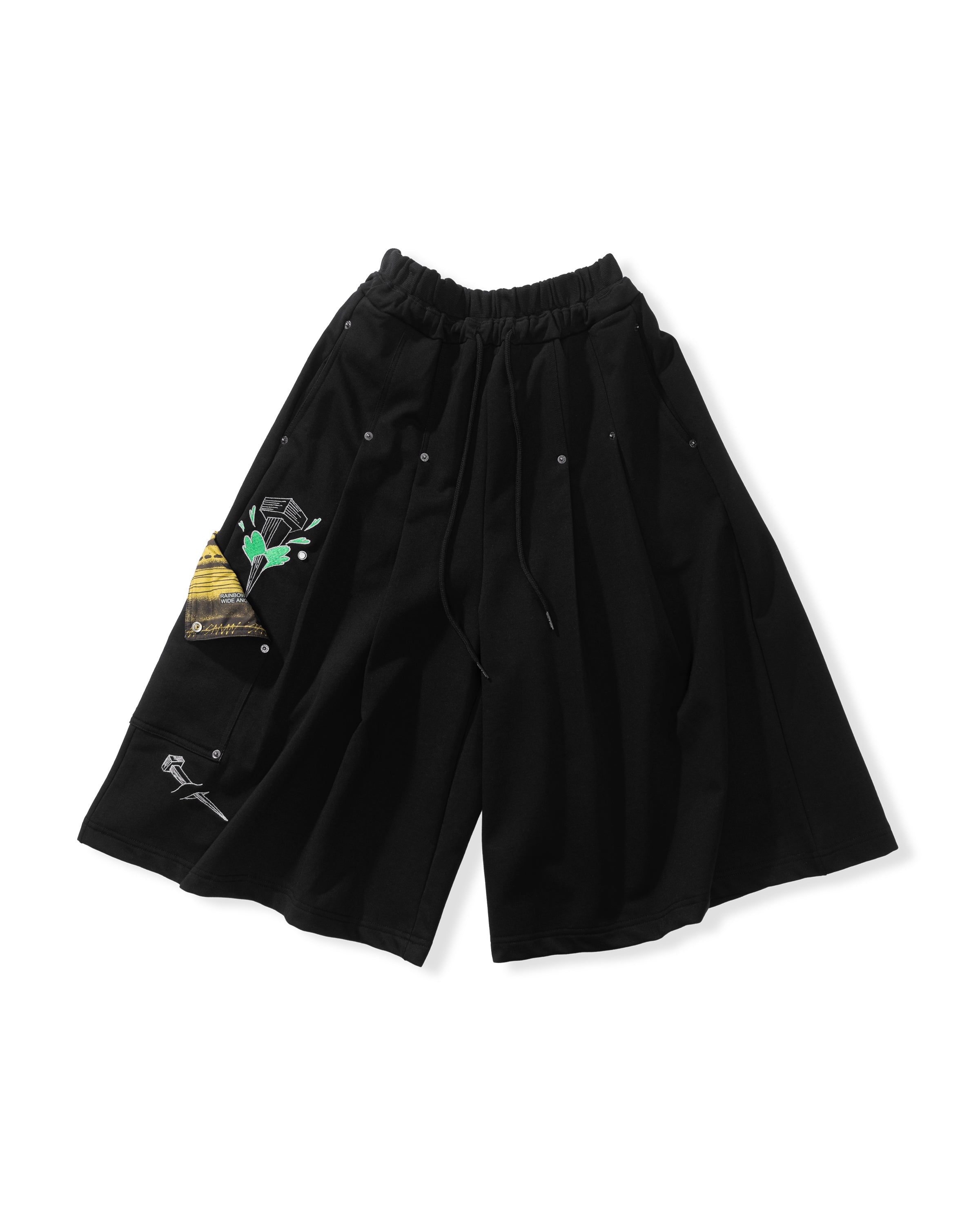 [MAN G] Kint Pin-tuck Bermuda Pants _ Black