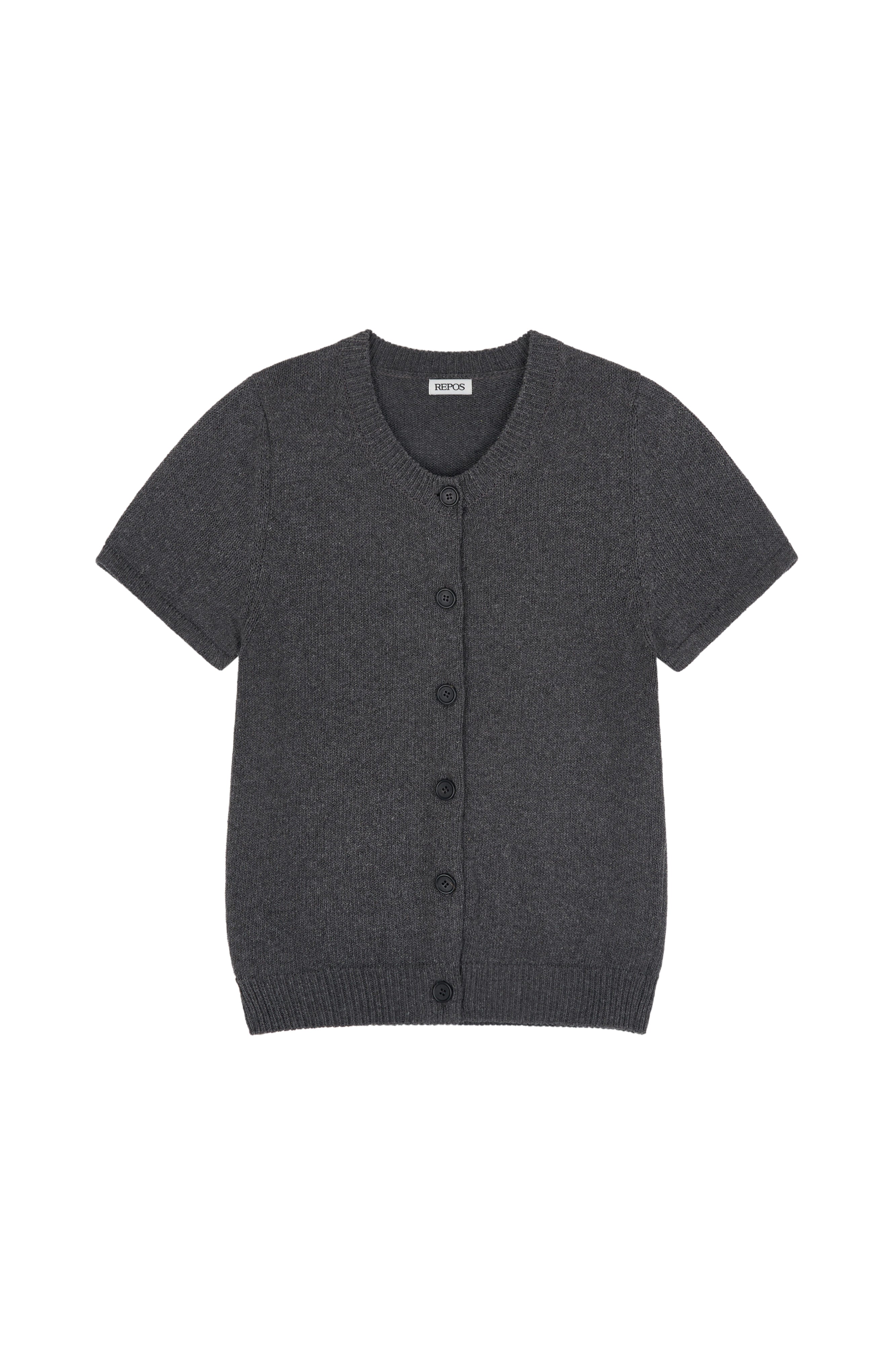 repos-ss-26-half-sleeve-cardigan-charcoal-charcoal-s