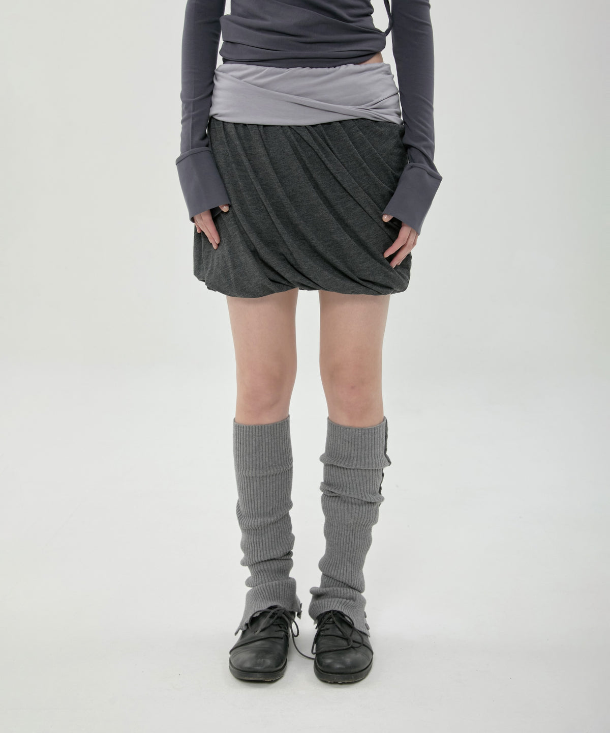 flareup-fw-26-layered-drape-midi-skirt-fl-276-charcoal-charcoal-s