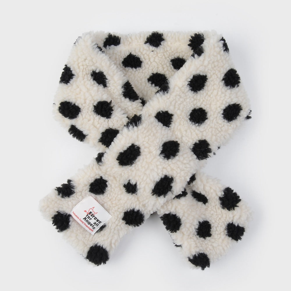 eireve-fw-25-petite-sherpa-muffler-polka-dot-cream-polka-dot-cream-s