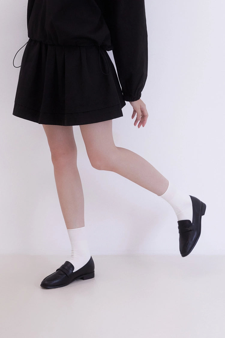 innermuseum-fw-24-pintuck-shirring-mini-skirt-black