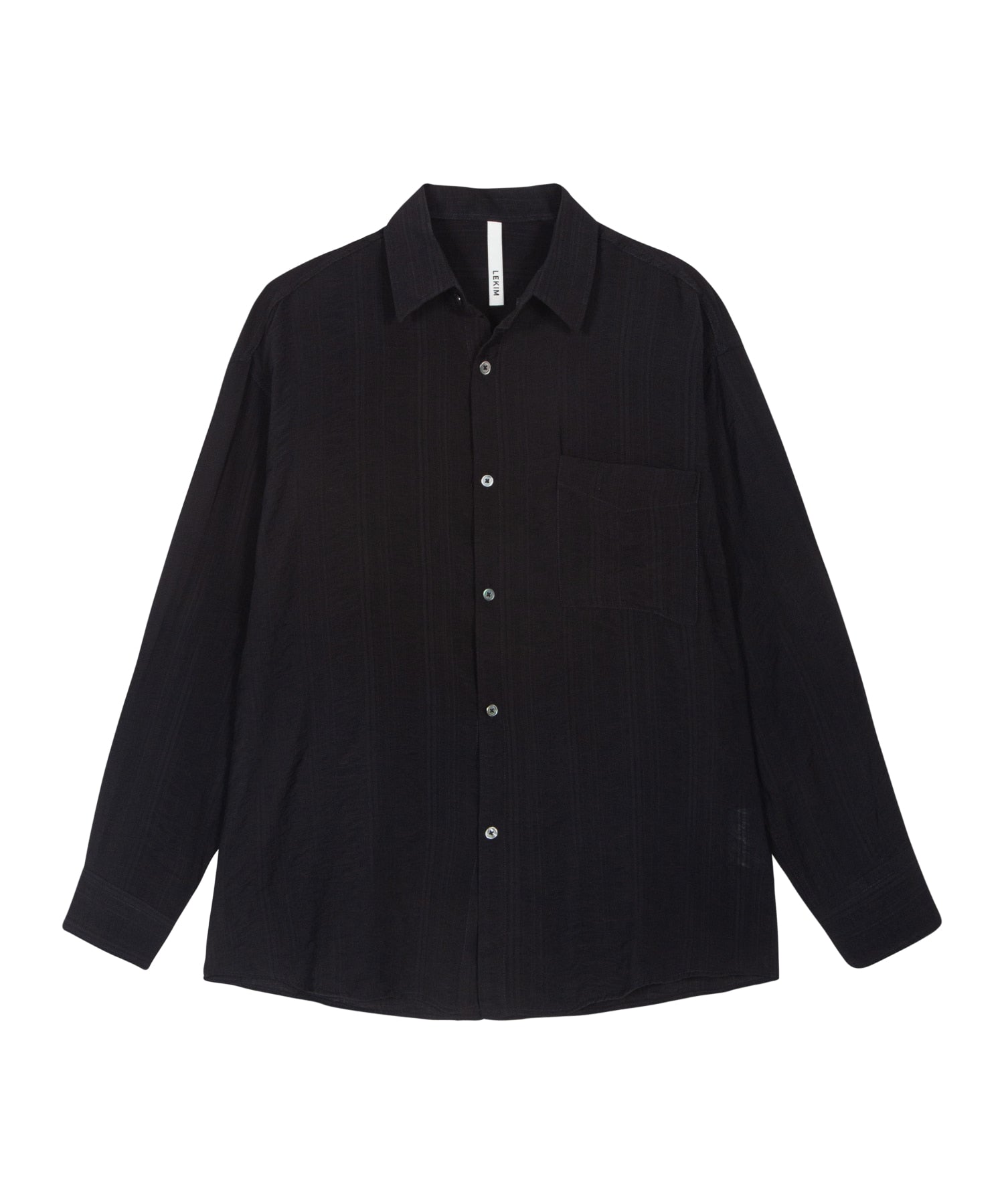 lekim-ss-25-stripe-shirt-black-black-s