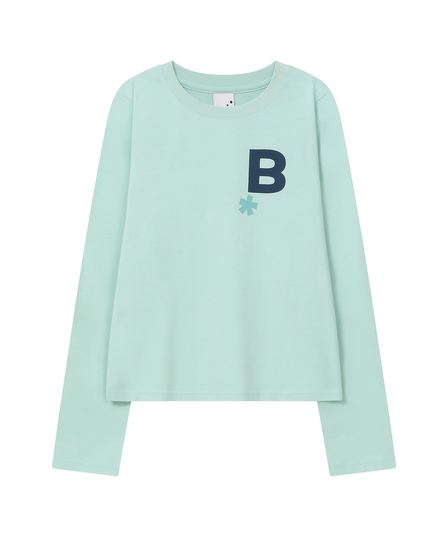 bauf-fw-26-b-logo-logo-slim-fit-long-sleeve-top-mint-mint-s