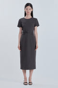 mausoleum-fw-26-belted-round-neck-long-suit-dress-charcoal-charcoal-s