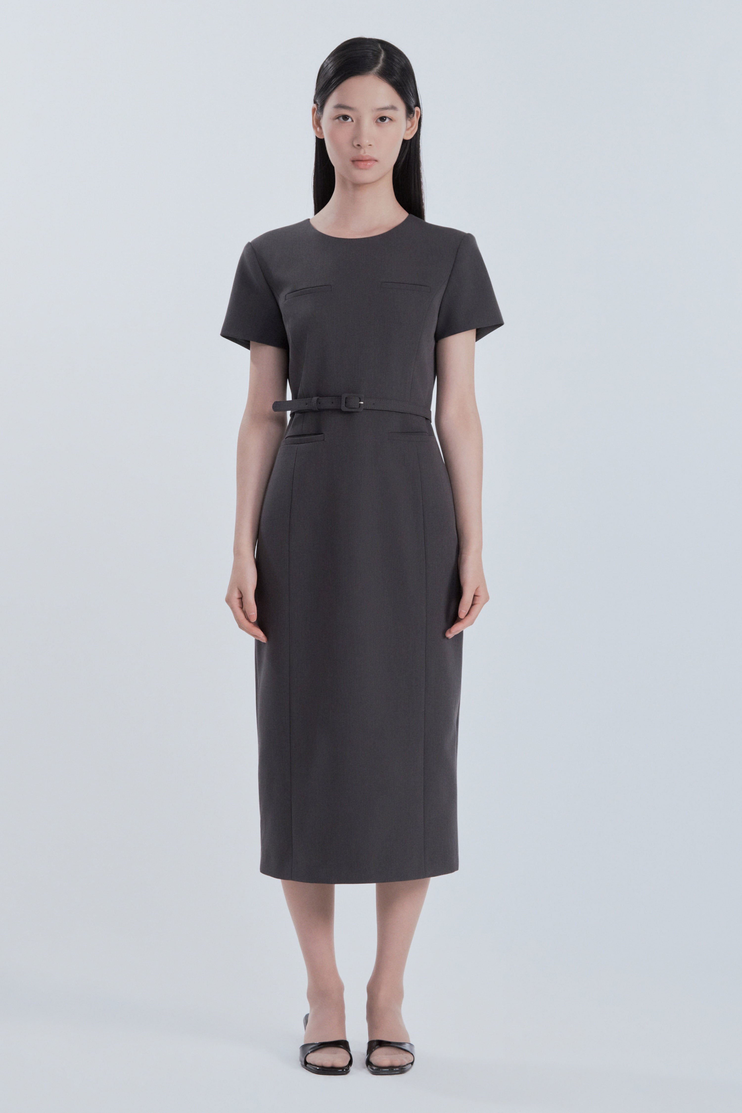 mausoleum-fw-26-belted-round-neck-long-suit-dress-charcoal-charcoal-s