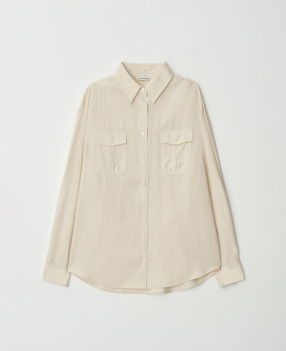step-around-fw-25-double-pocket-shirring-shirt-cream-cream-s