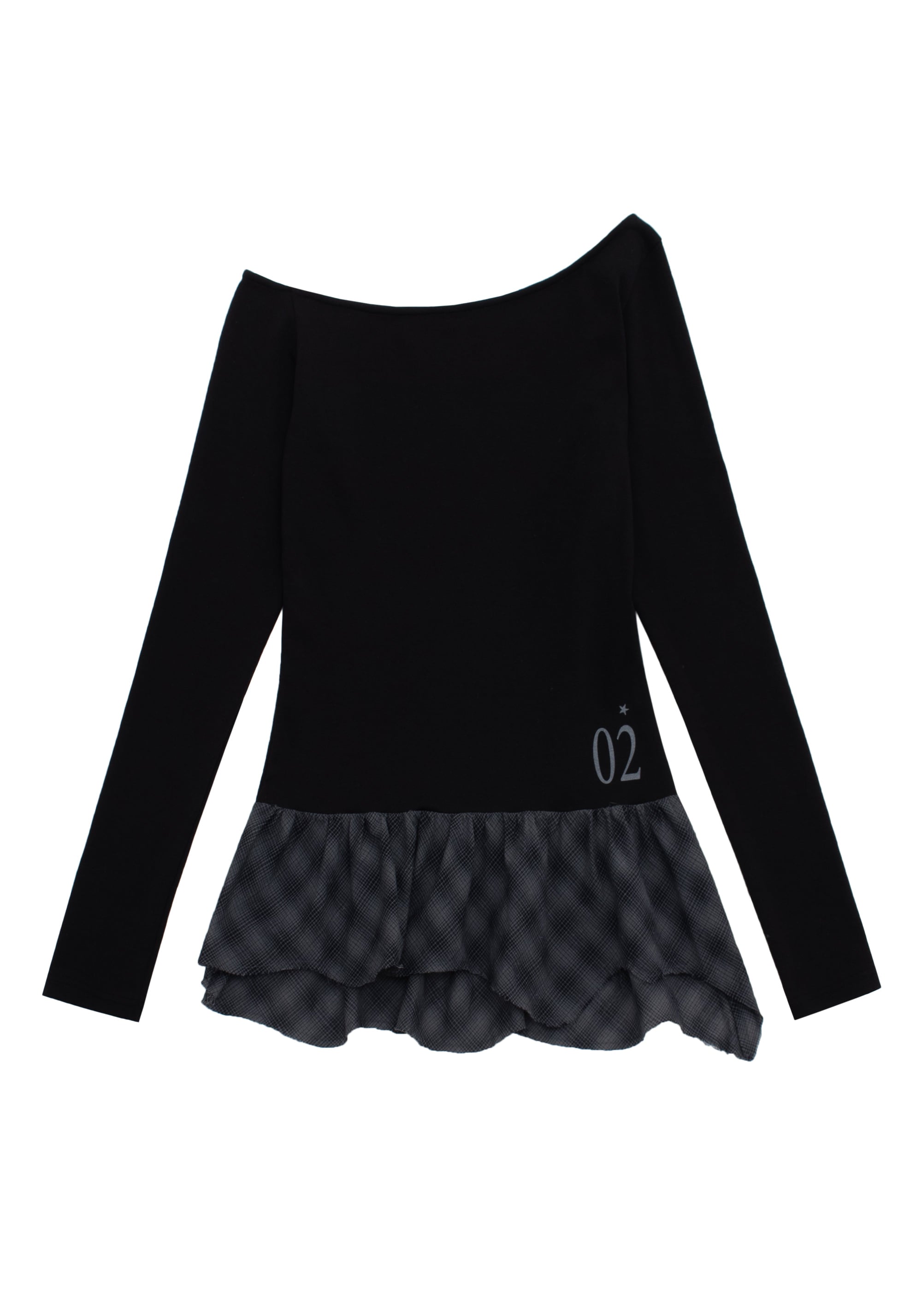 reheat-fw-25-shirring-off-shoulder-top-black-s